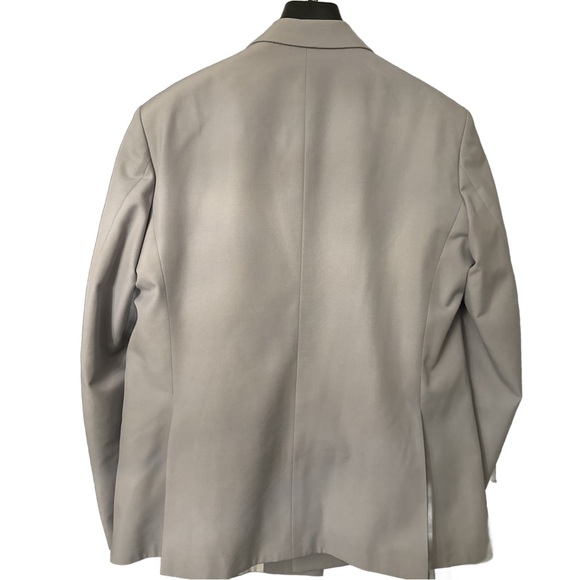 Nasir Silver Double Breasted Peaked Lapel Suit Size 44R - Picture 3 of 16